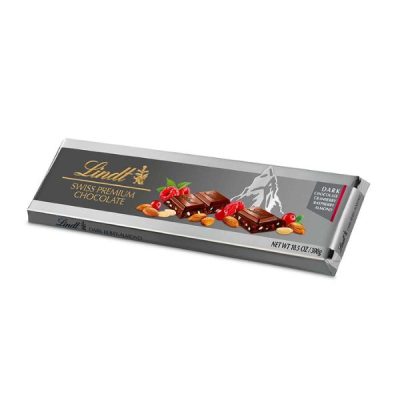 LINDT SILVER BAR DARK 300 GM