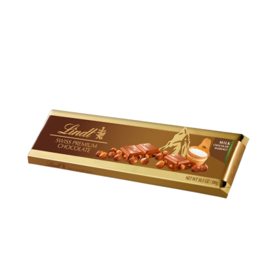 LINDT GLD MILK HAZELNUT 300 GM