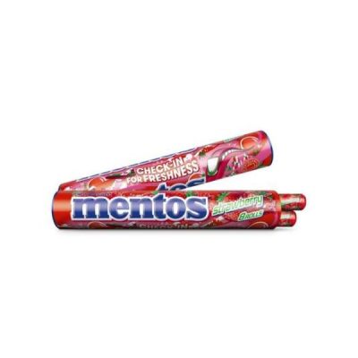MENTOS STRWBERY JMBOROLS 8X37G