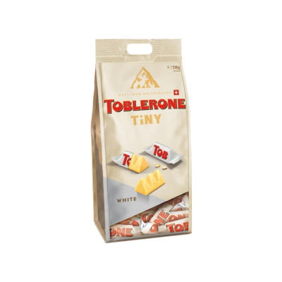 TOBLERONE TINY  WHITE BAG 240GM